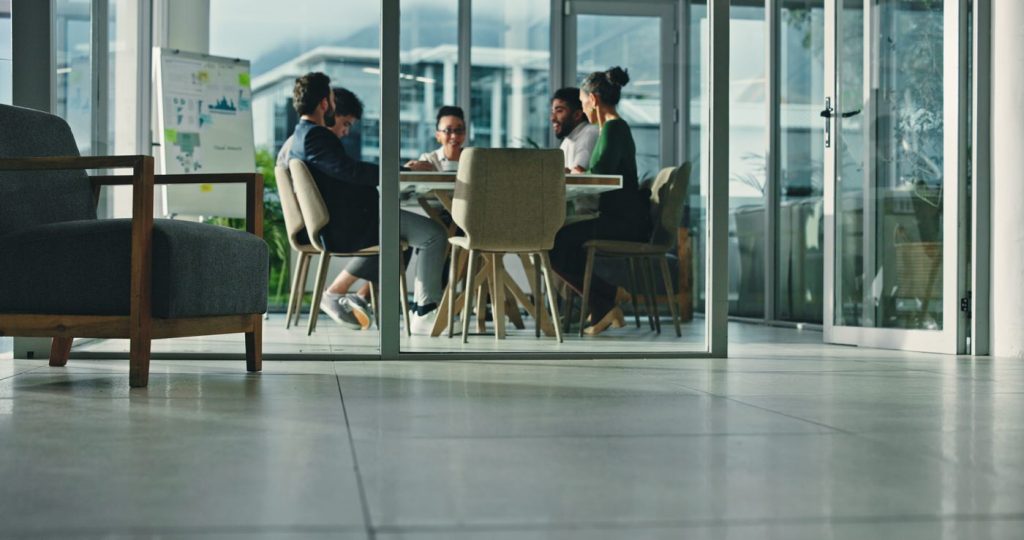 Business,People,,Team,And,Meeting,With,Blur,In,Conference,For